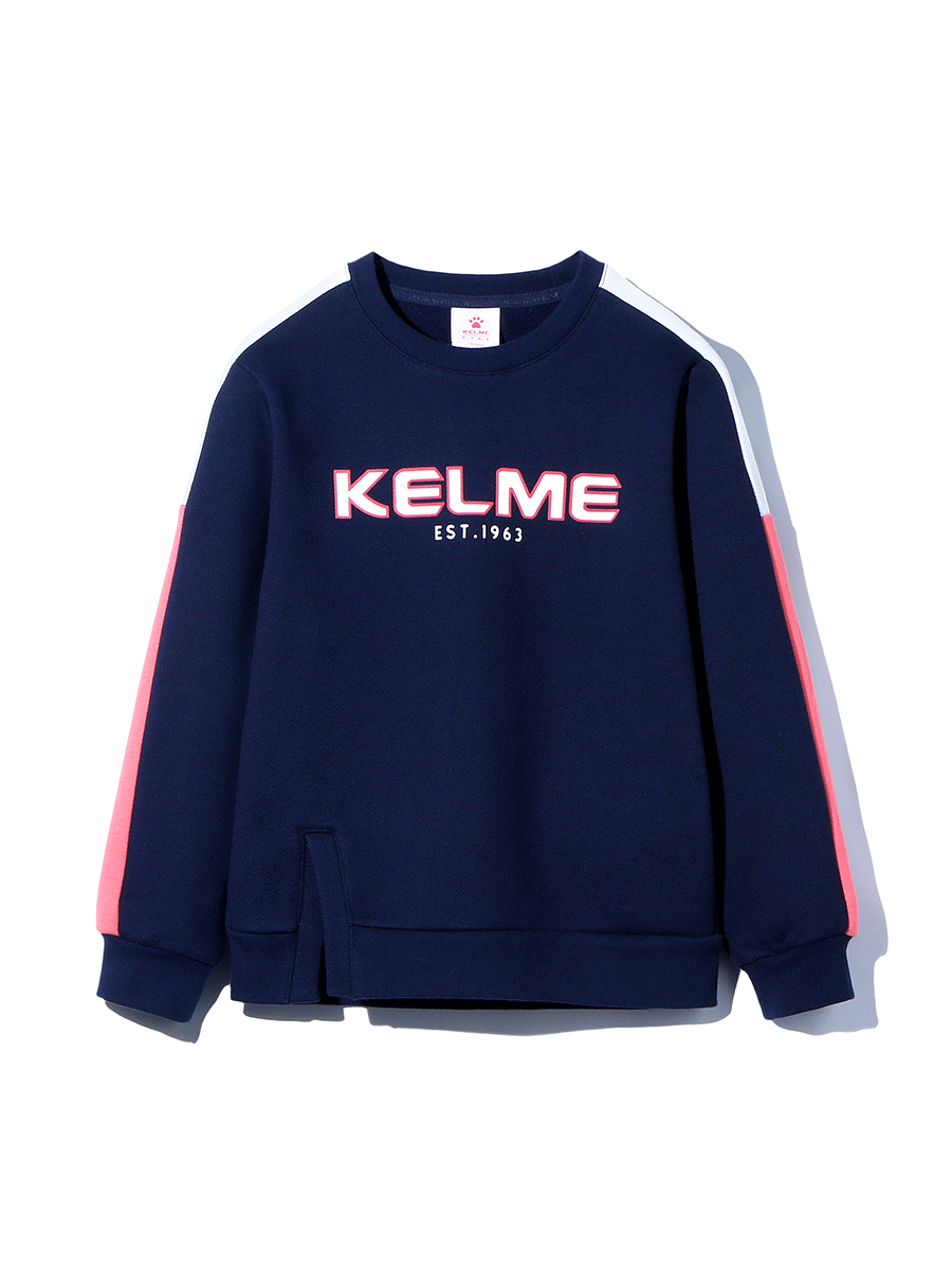 Детский свитшот KELME Girl's Round Neck Sweater Dark Blue