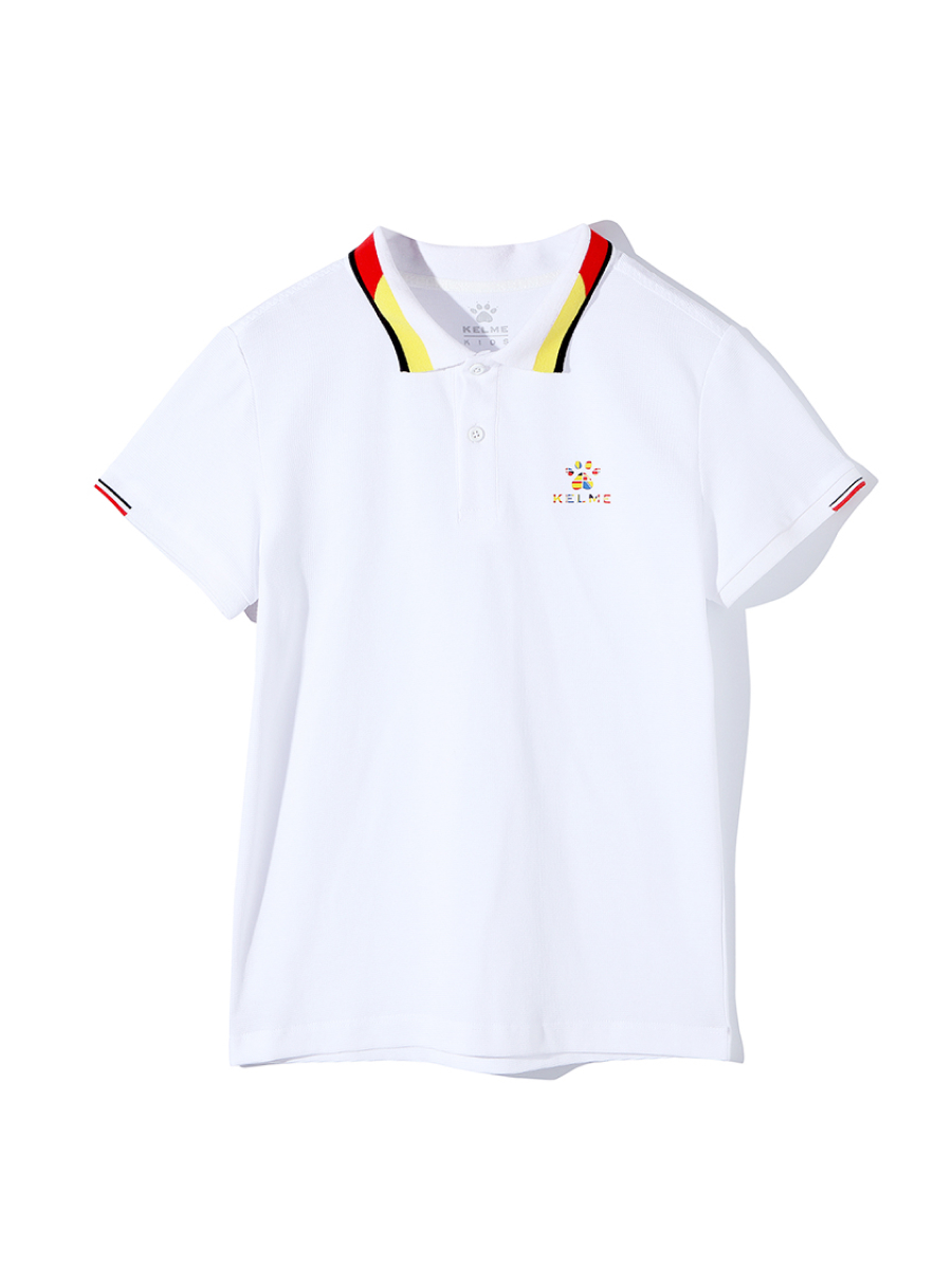 Детская футболка-поло KELME Boys Short Sleeve T-Shirt White