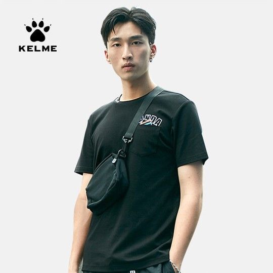 Футболка KELME Men's Round Neck Short Sleeve T-Shirt Black