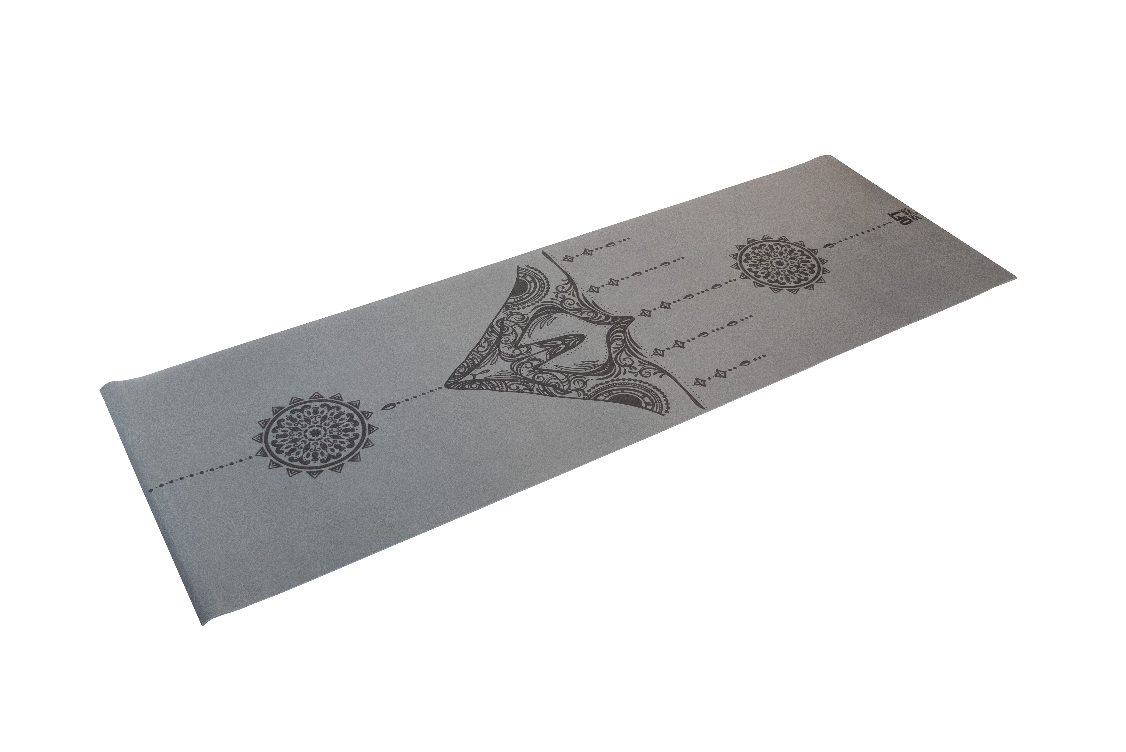 Коврик для йоги 2.5 мм серый в сумке с ремешком