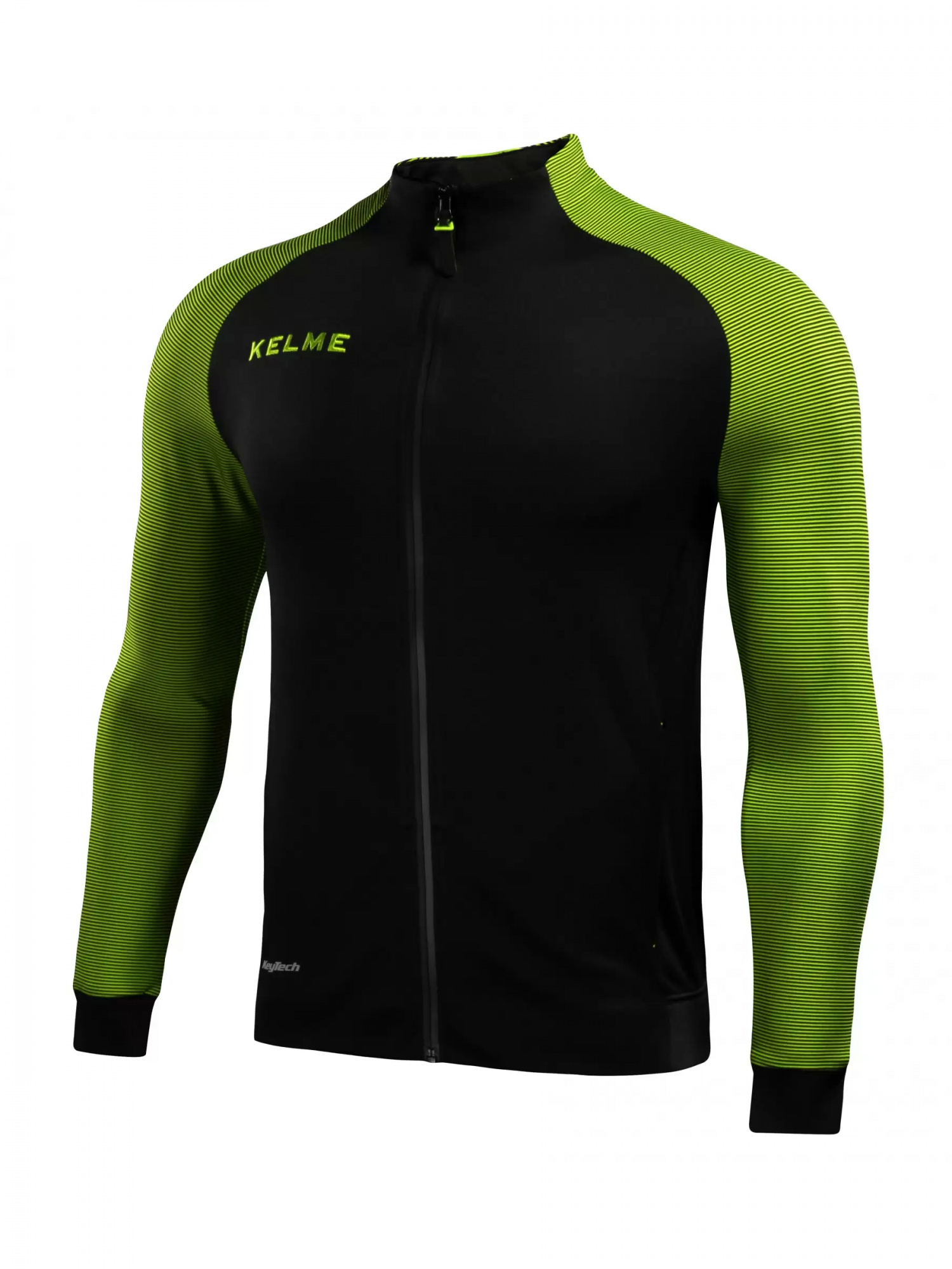 Детская олимпийка KELME Training Jacket Kid (Black/Light Green)